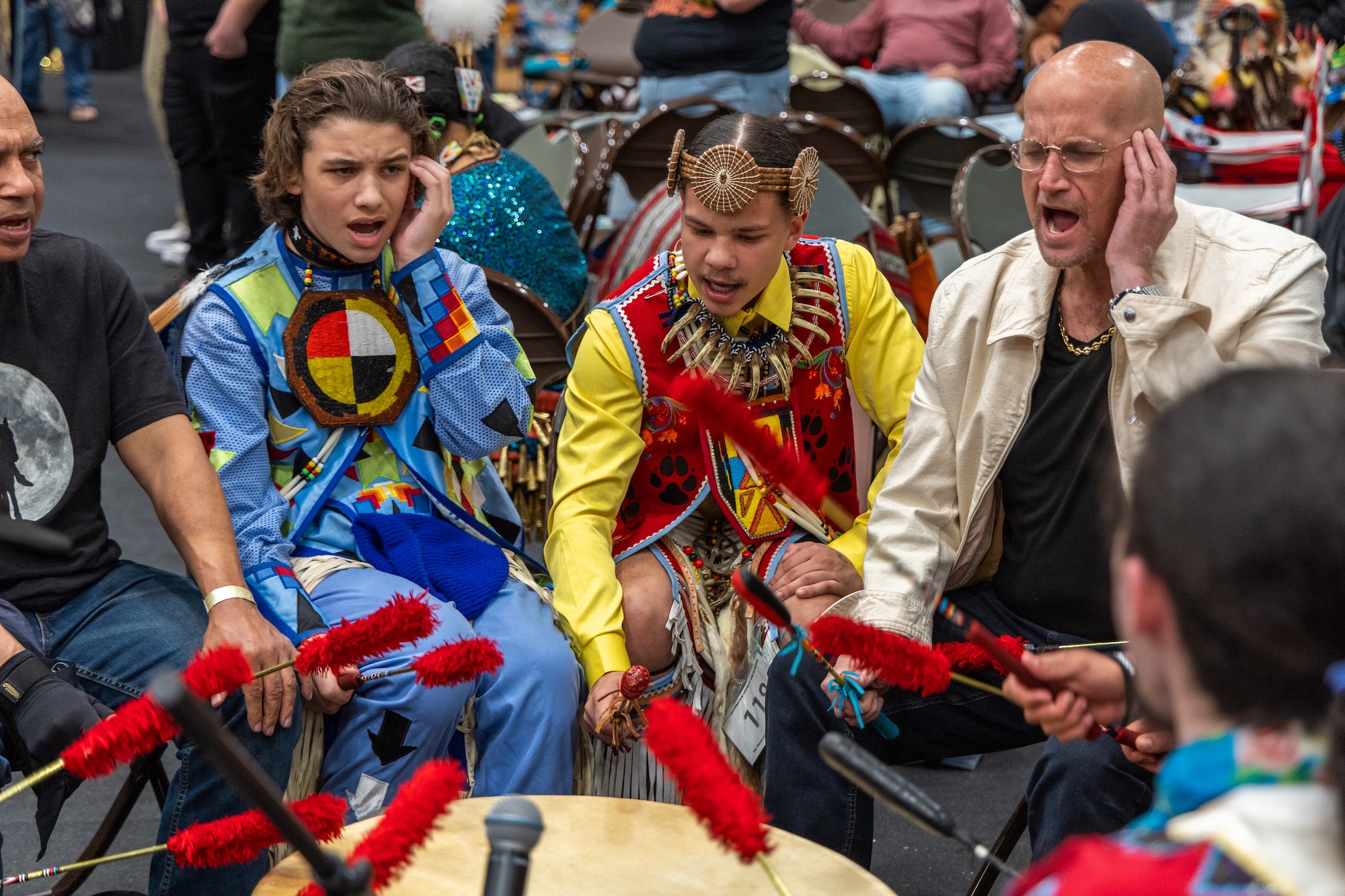 bravenation powwow and gatherings men on drums