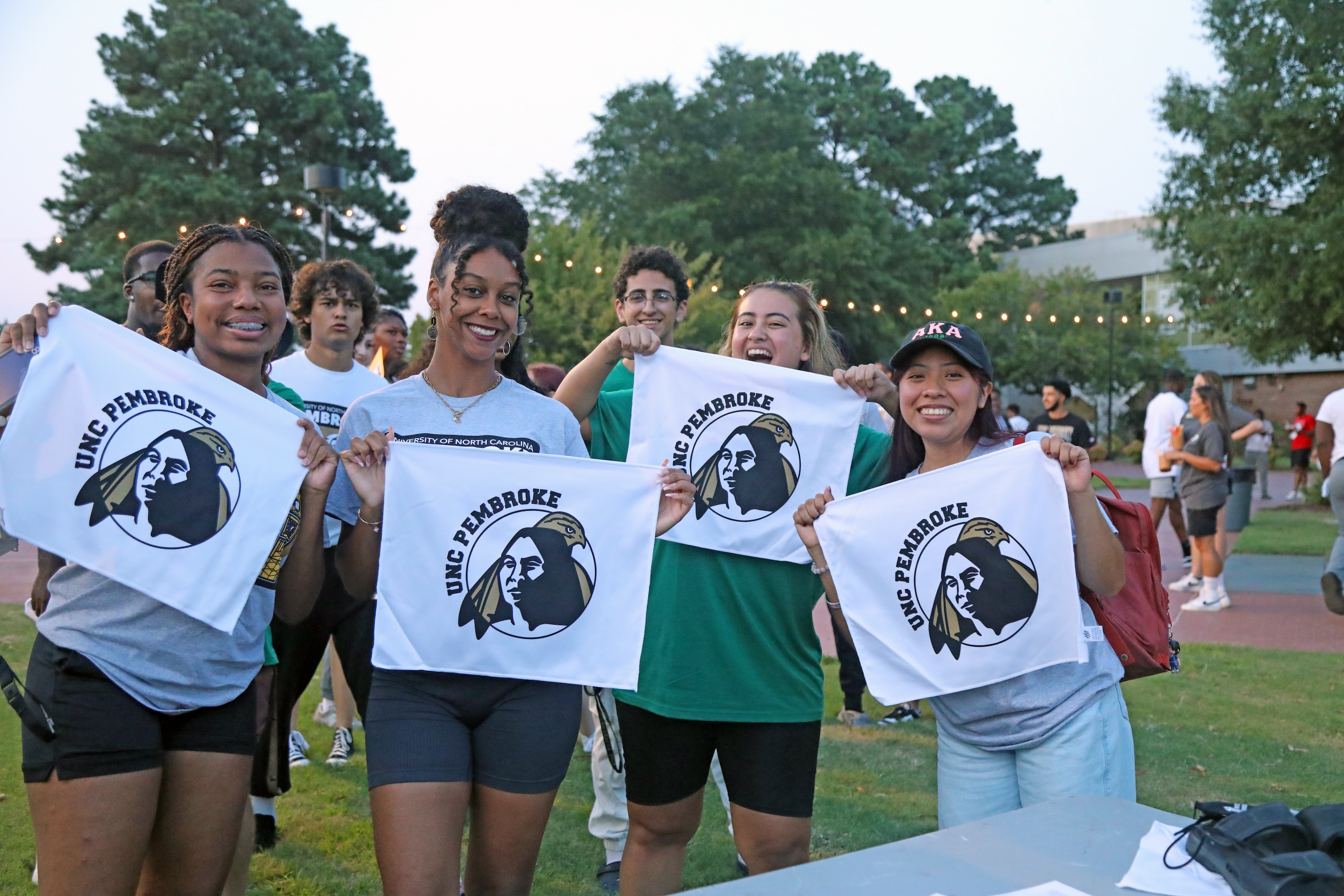 Students on campus UNCP