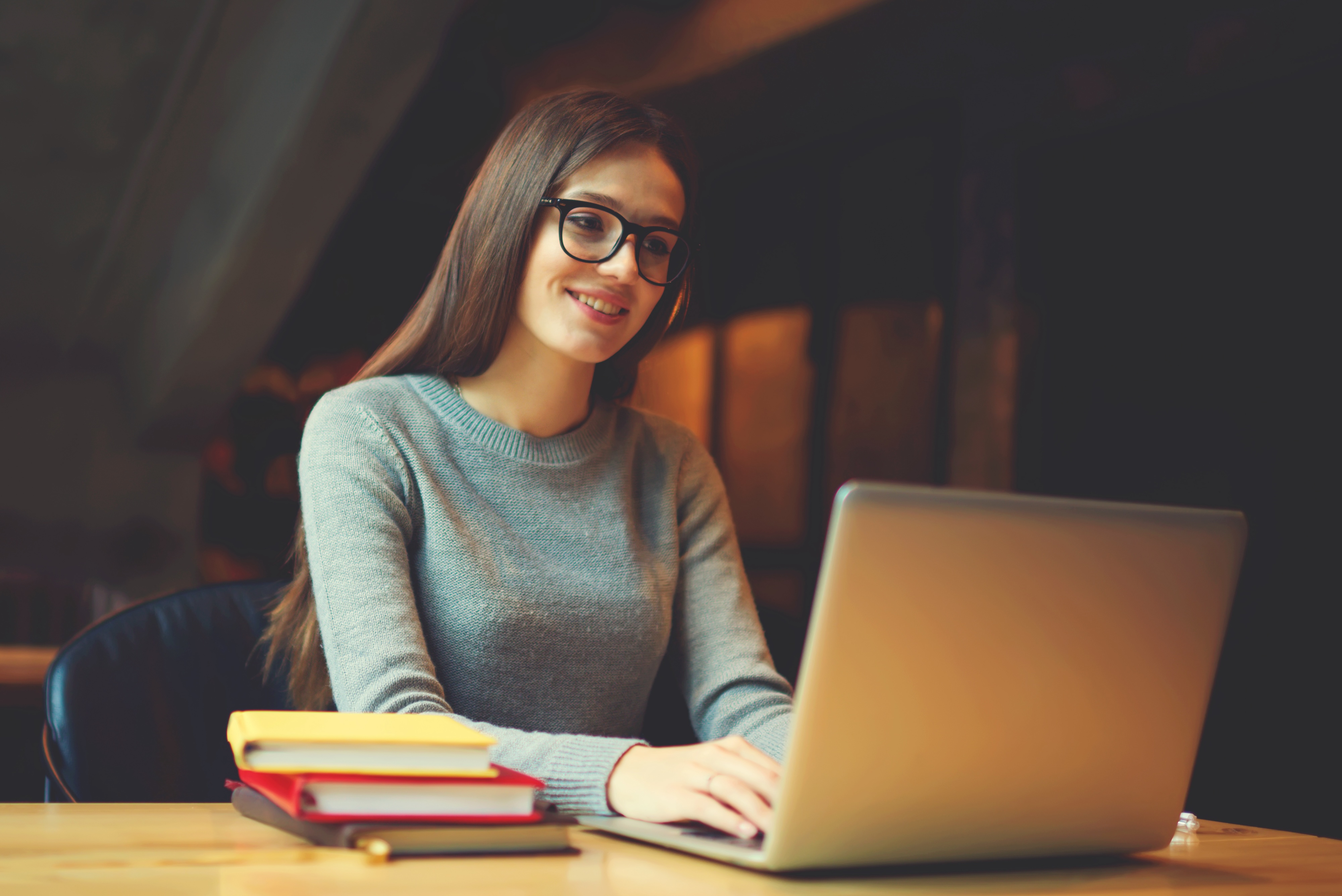 student on laptop