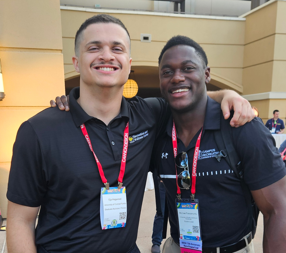 Alumnus Eja Hagwood and Michea Passamuntu