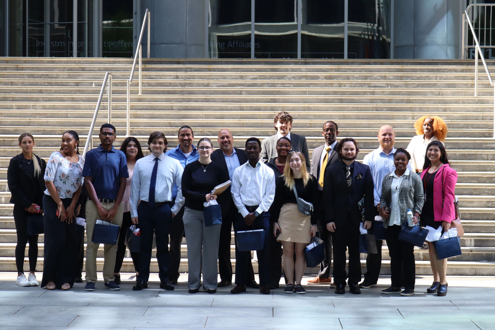 Students in the Thomas College of Business & Economics at UNCP recently toured the Federal Reserve Bank in Charlotte.