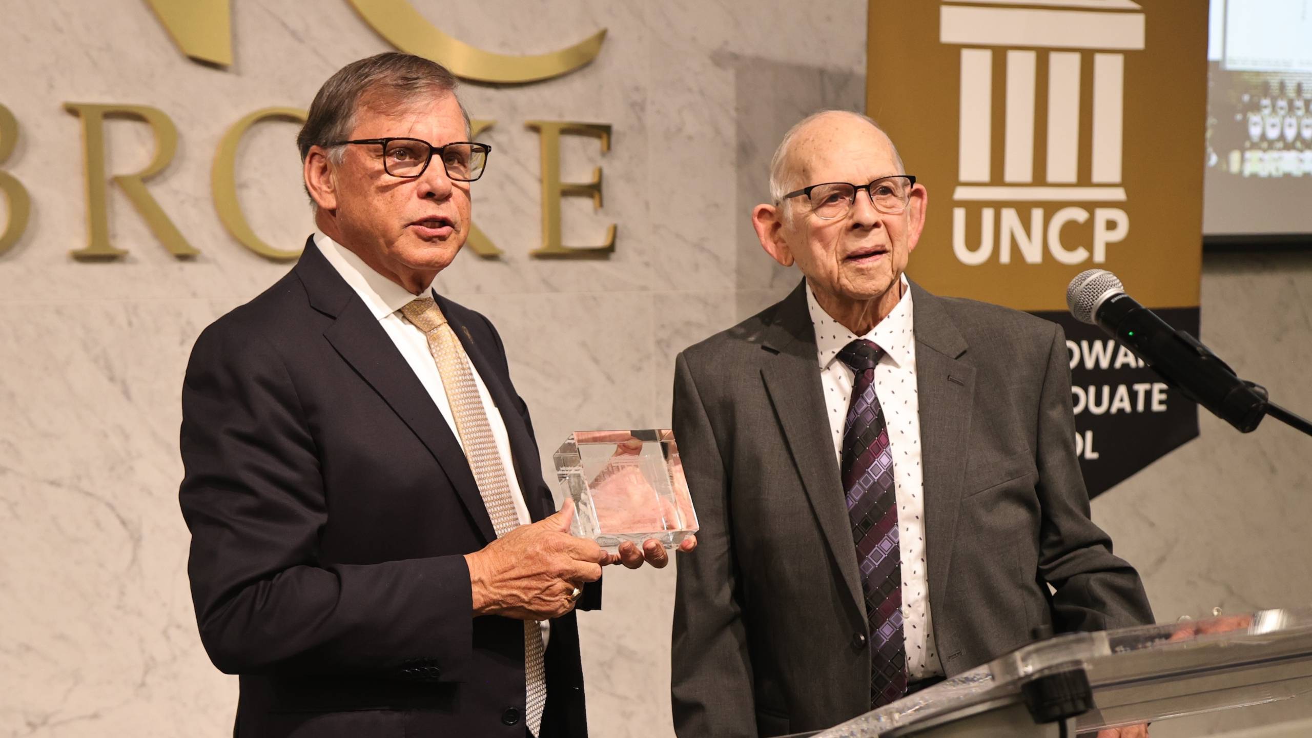 Chancellor Cummings with Dr. Howard Dean