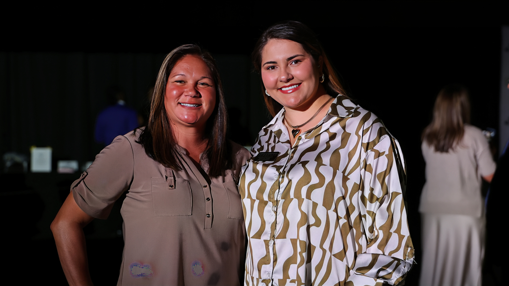 Braves Club Director, Monica Strickland (right), with her mother, Crystal Hunt (left).
