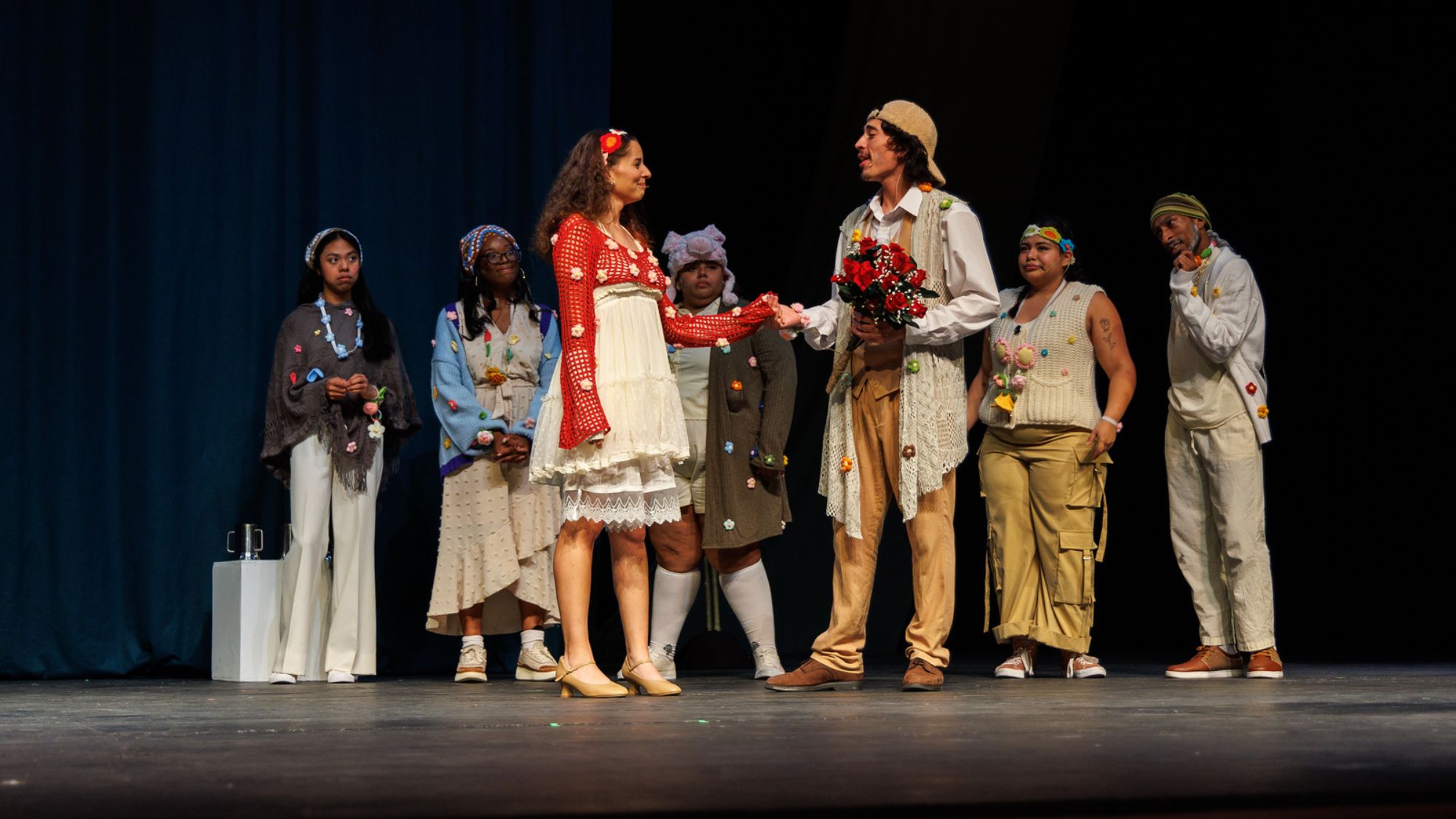 Theatre students bring scripts to life during a dress rehearsal in the Givens Performing Arts Center.
