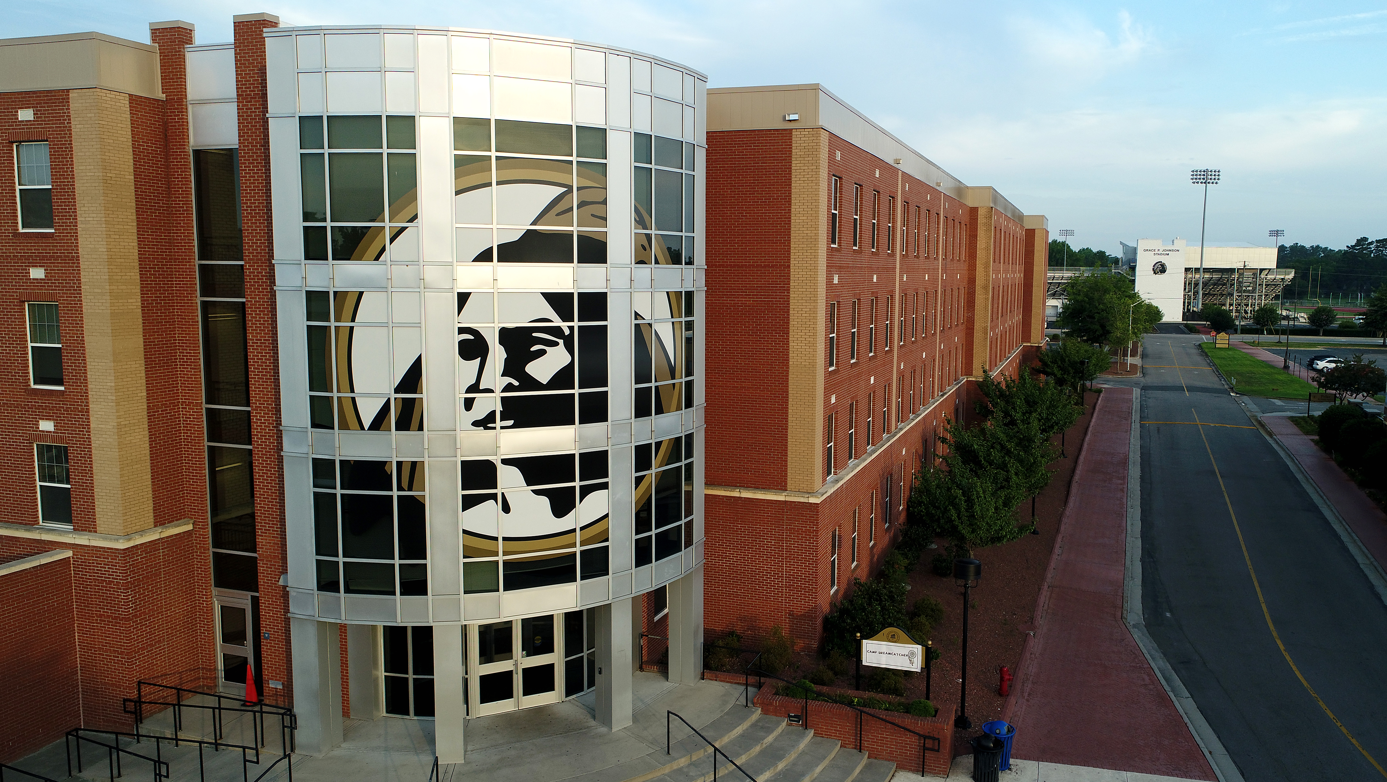 Aerial image of Oak Hall