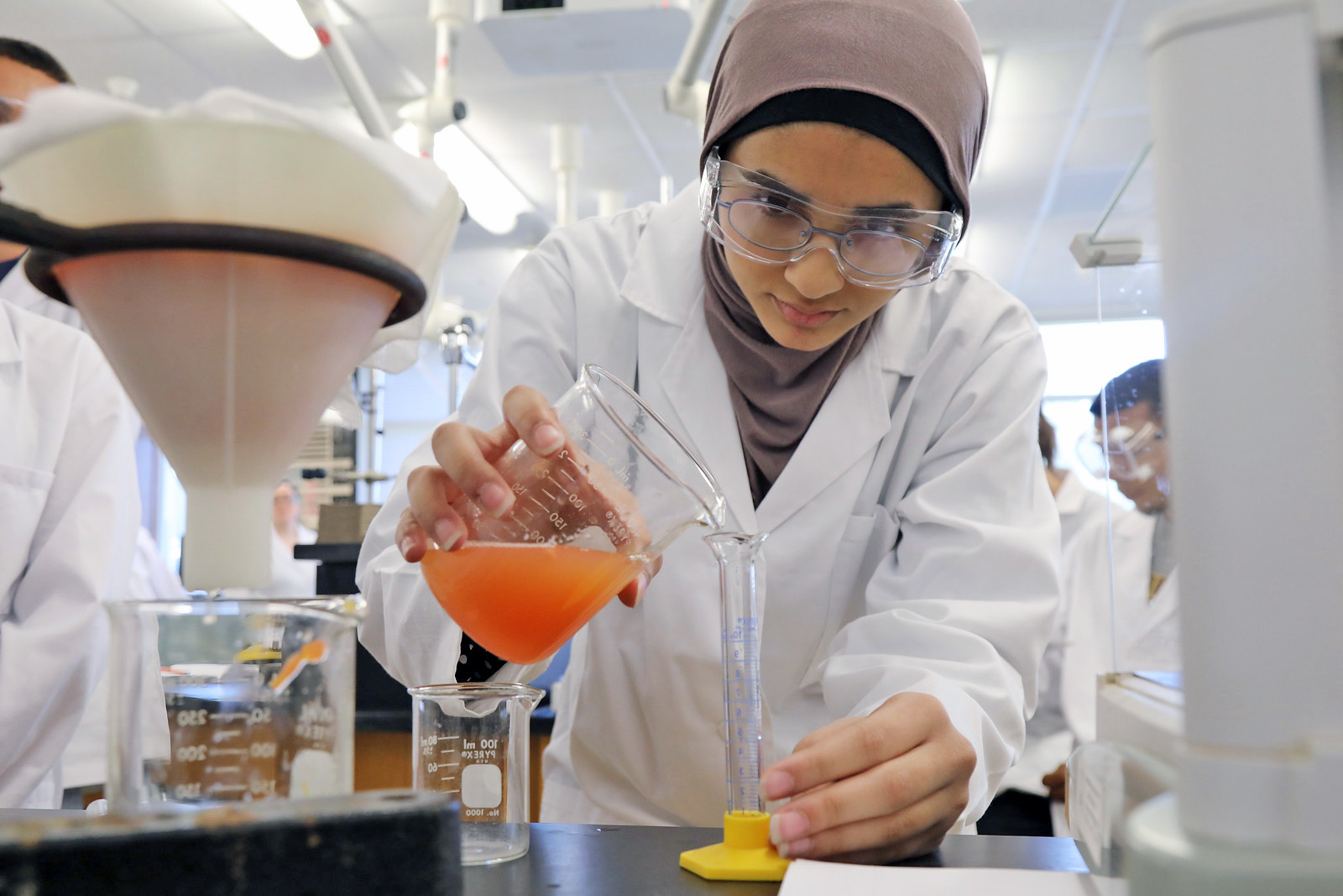 Chem lab student