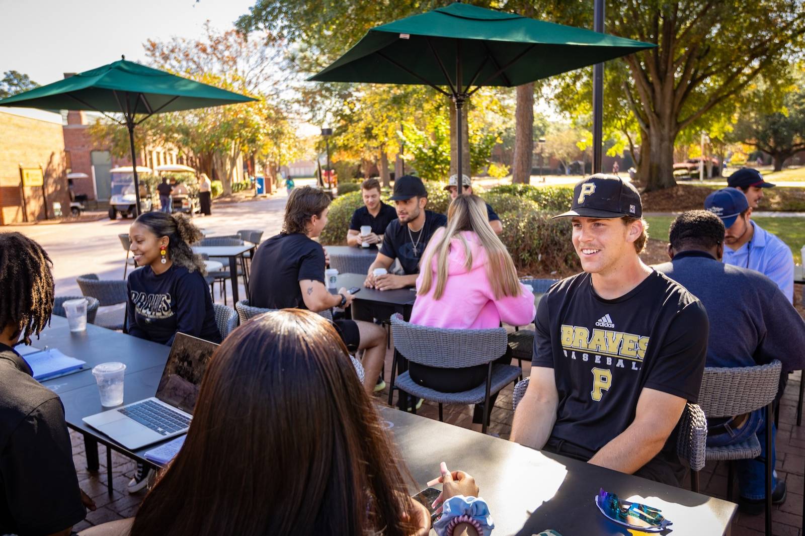 Students at tables