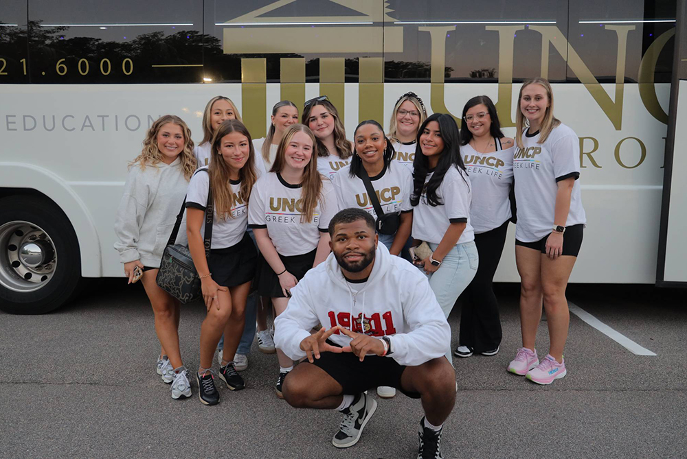 Members of Greek life at an All Greek Council event