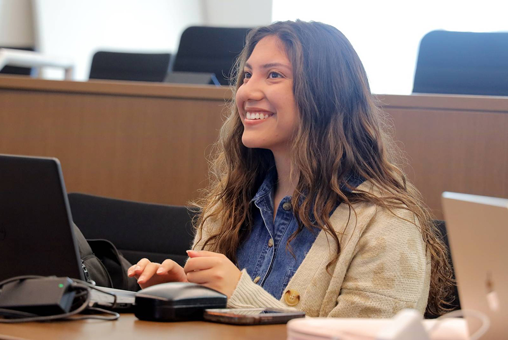 UNCP student in class