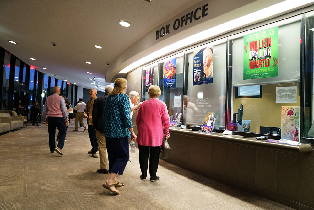 People in line at the Ticket Office