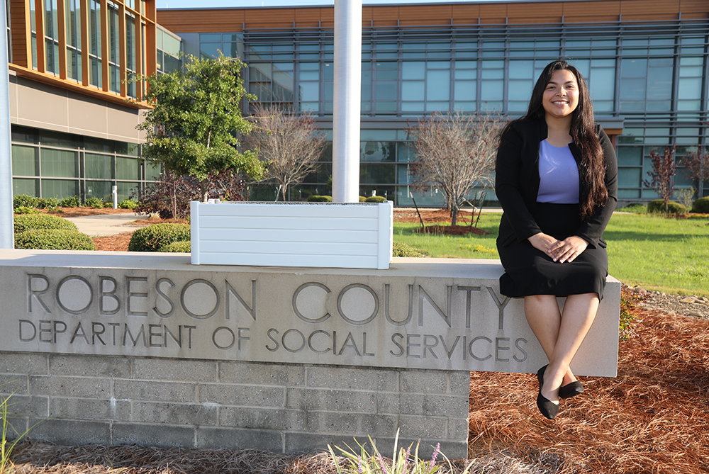 Student who interned with Robeson County Department of Social Services