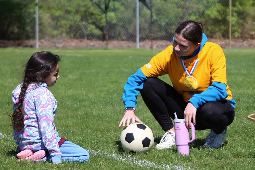 Student volunteer at the Robeson County Special Olympics