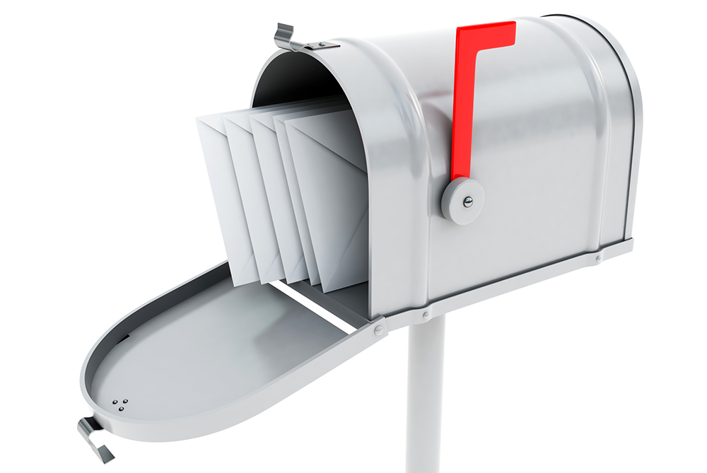 Mailbox with mail