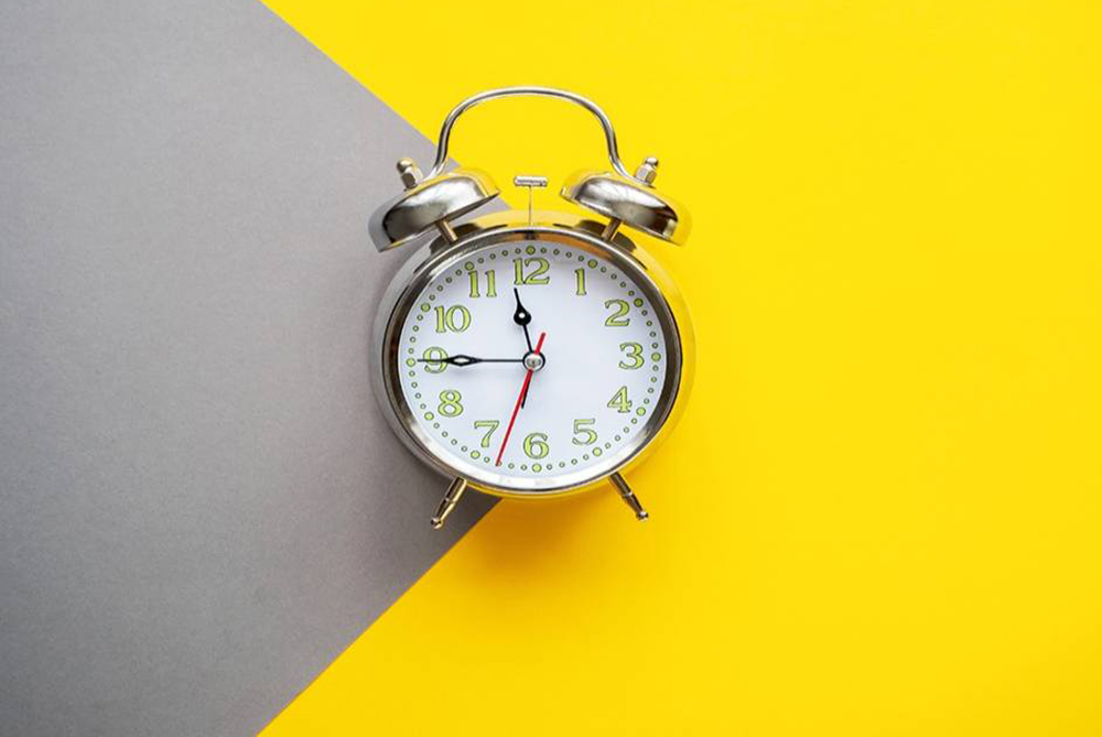 clock with yellow background