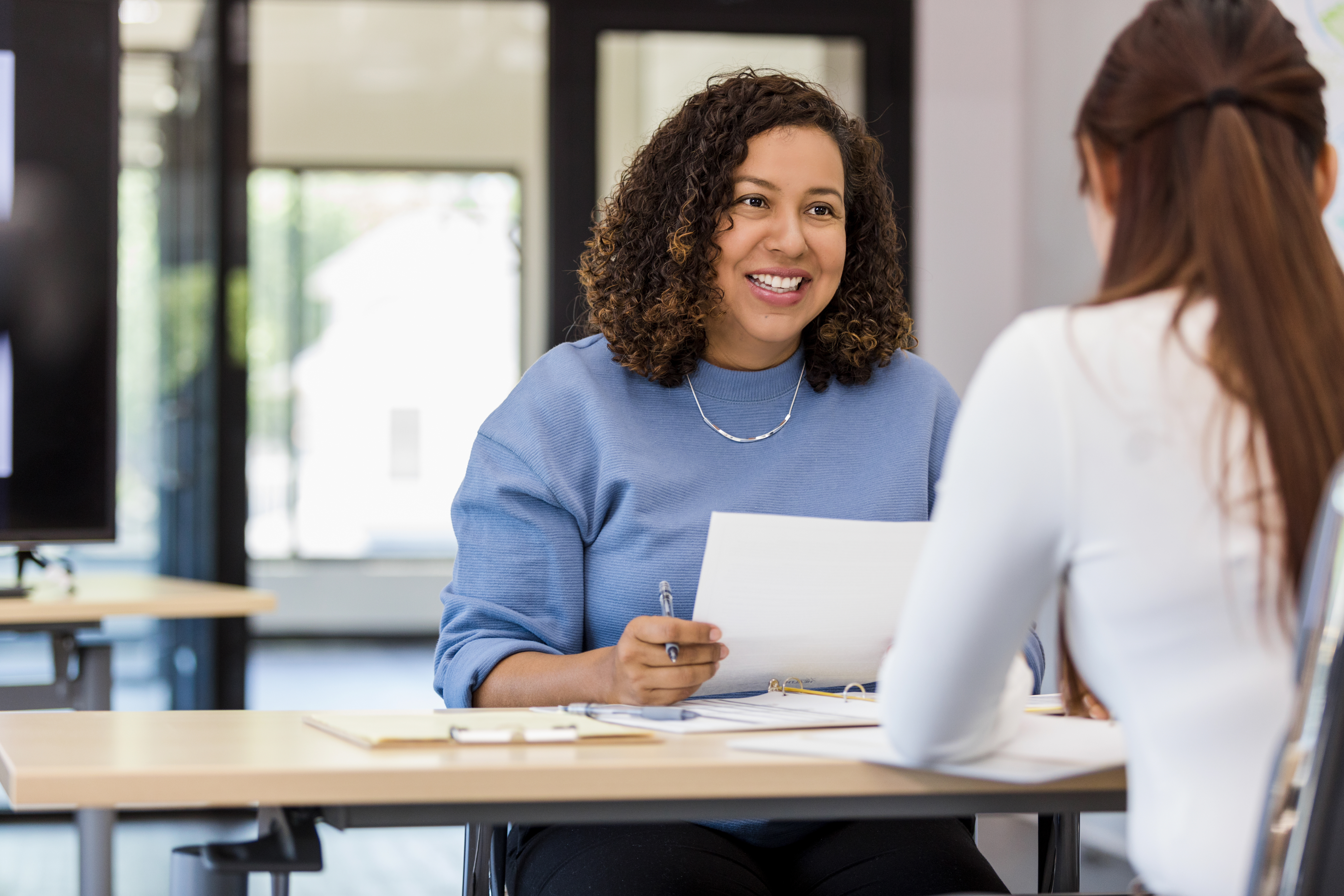 Student meeting with the Career Center for Career Advising