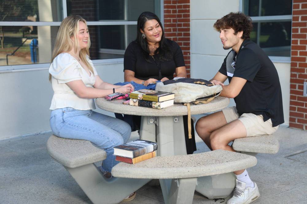Students at table