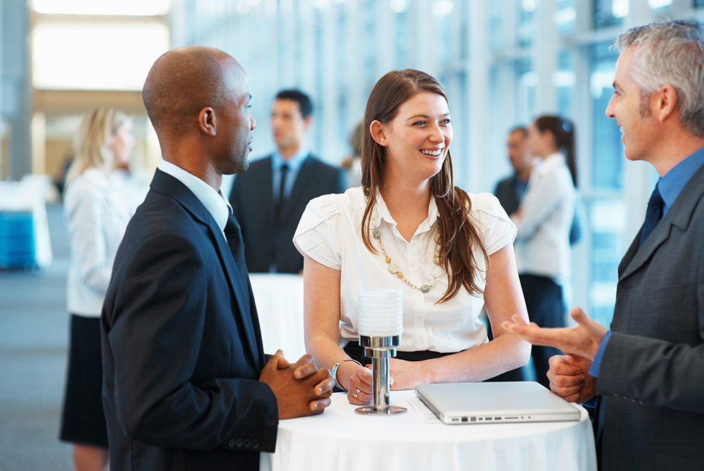 people talking at a meeting