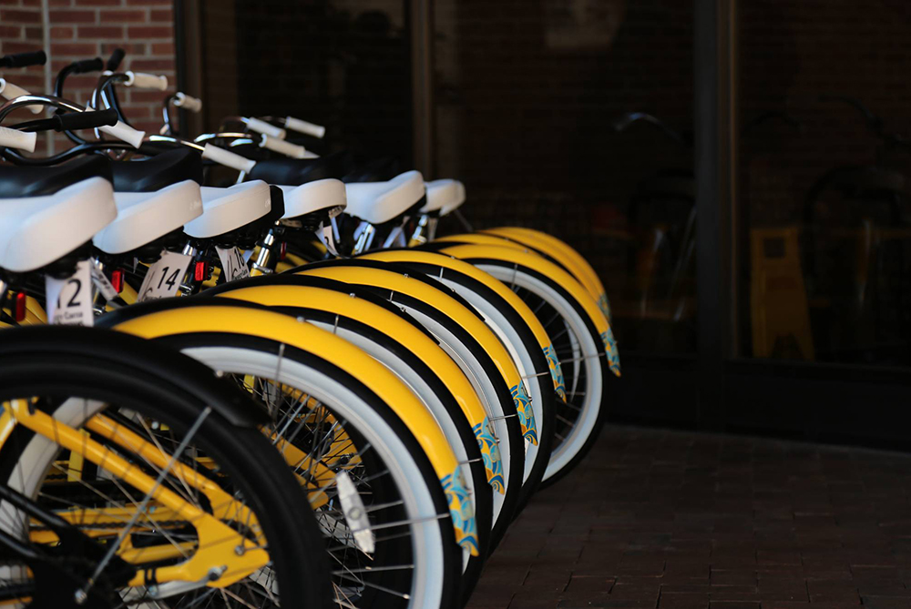 Yellow bikes