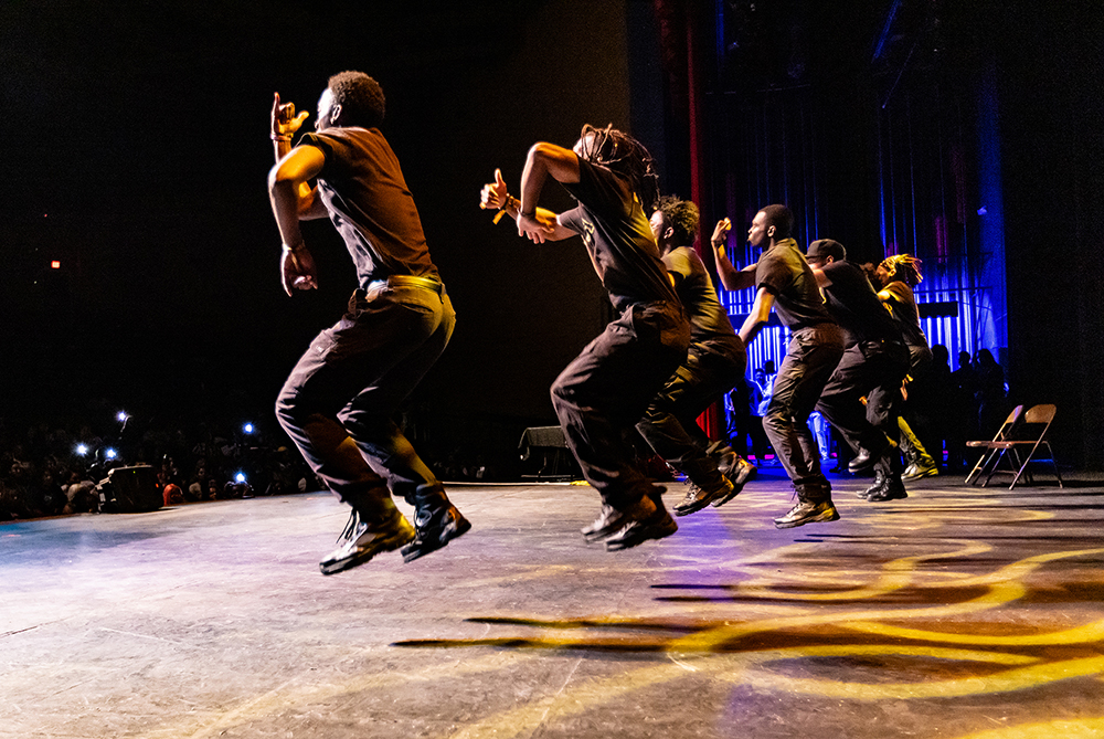 step dancers on stage