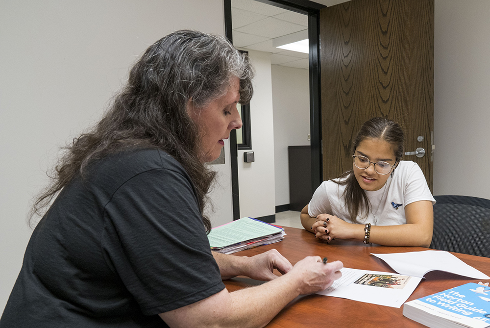teacher advising student UNC Pembroke