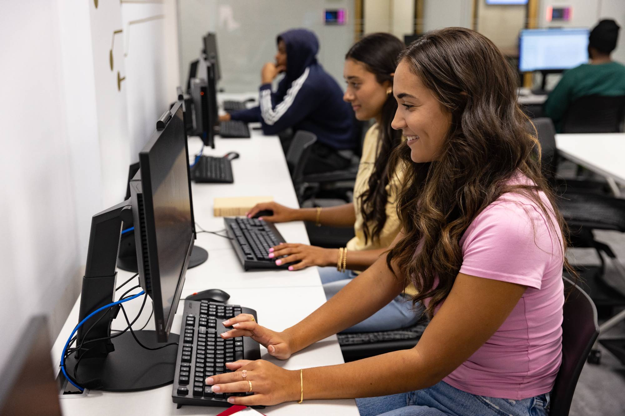 Students in a computer lab