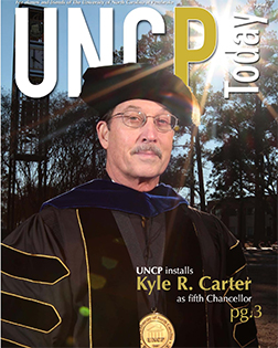 kyle r. carter from the cover of the UNCP Today spring 2011 edition