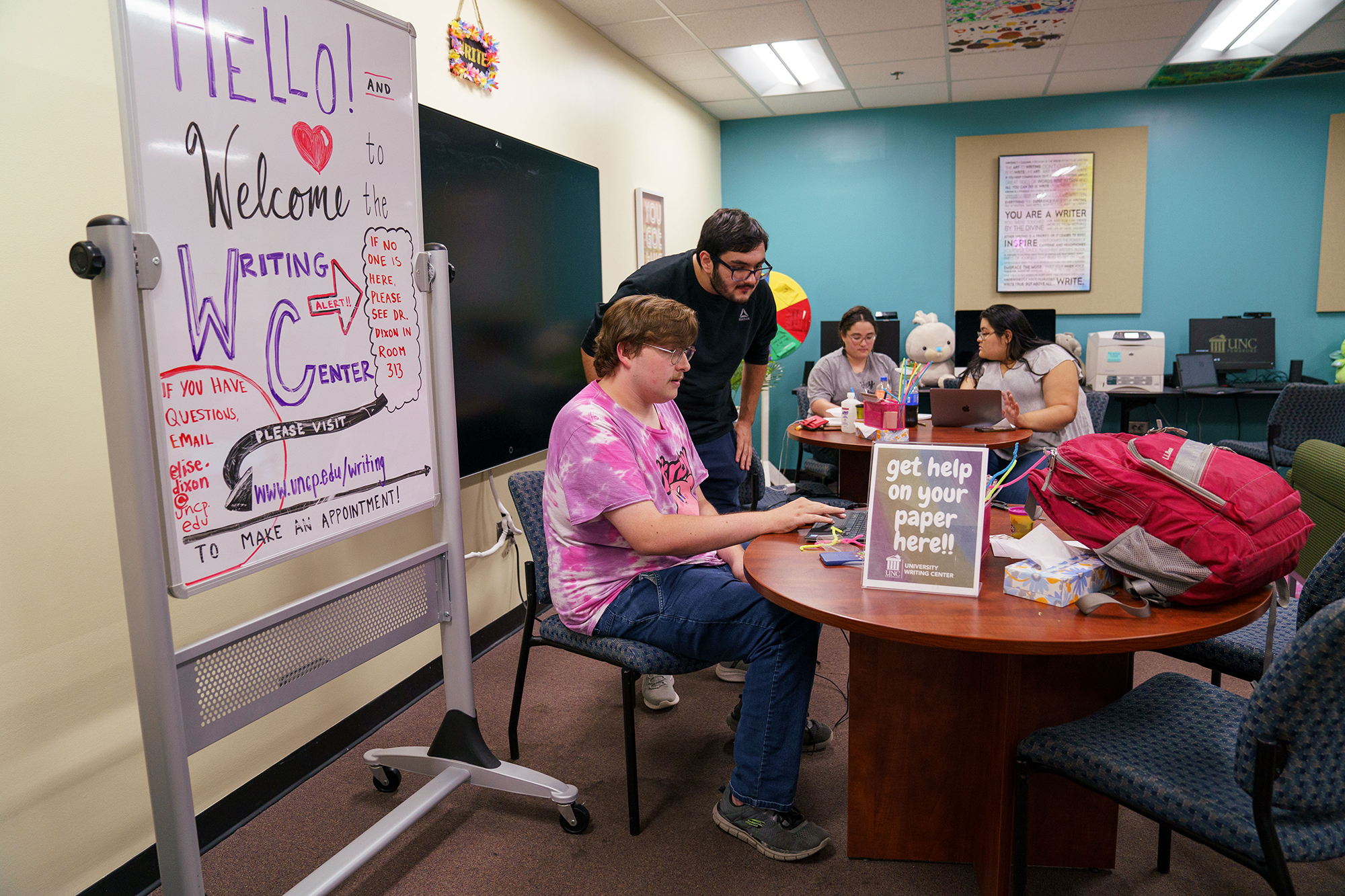 UNCP Writing Center lobby