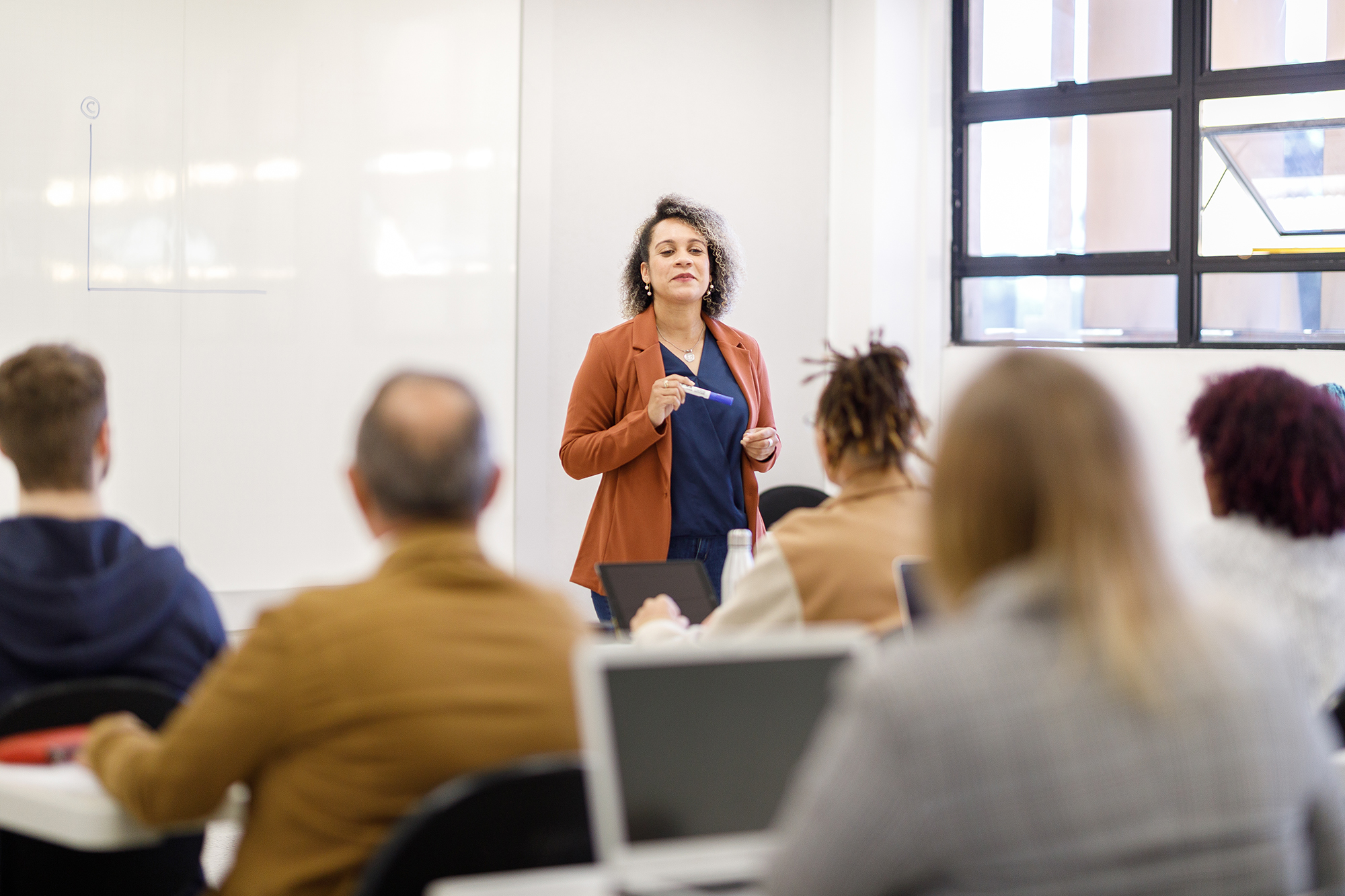 faculty member leading a class