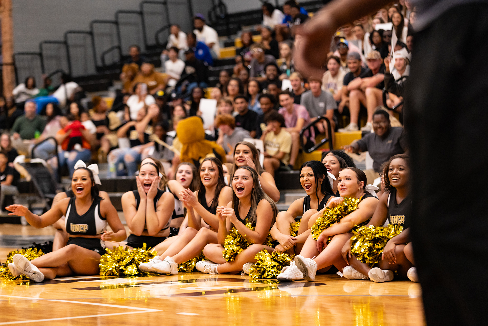 UNCP Cheerleaders at Moonlight Madness
