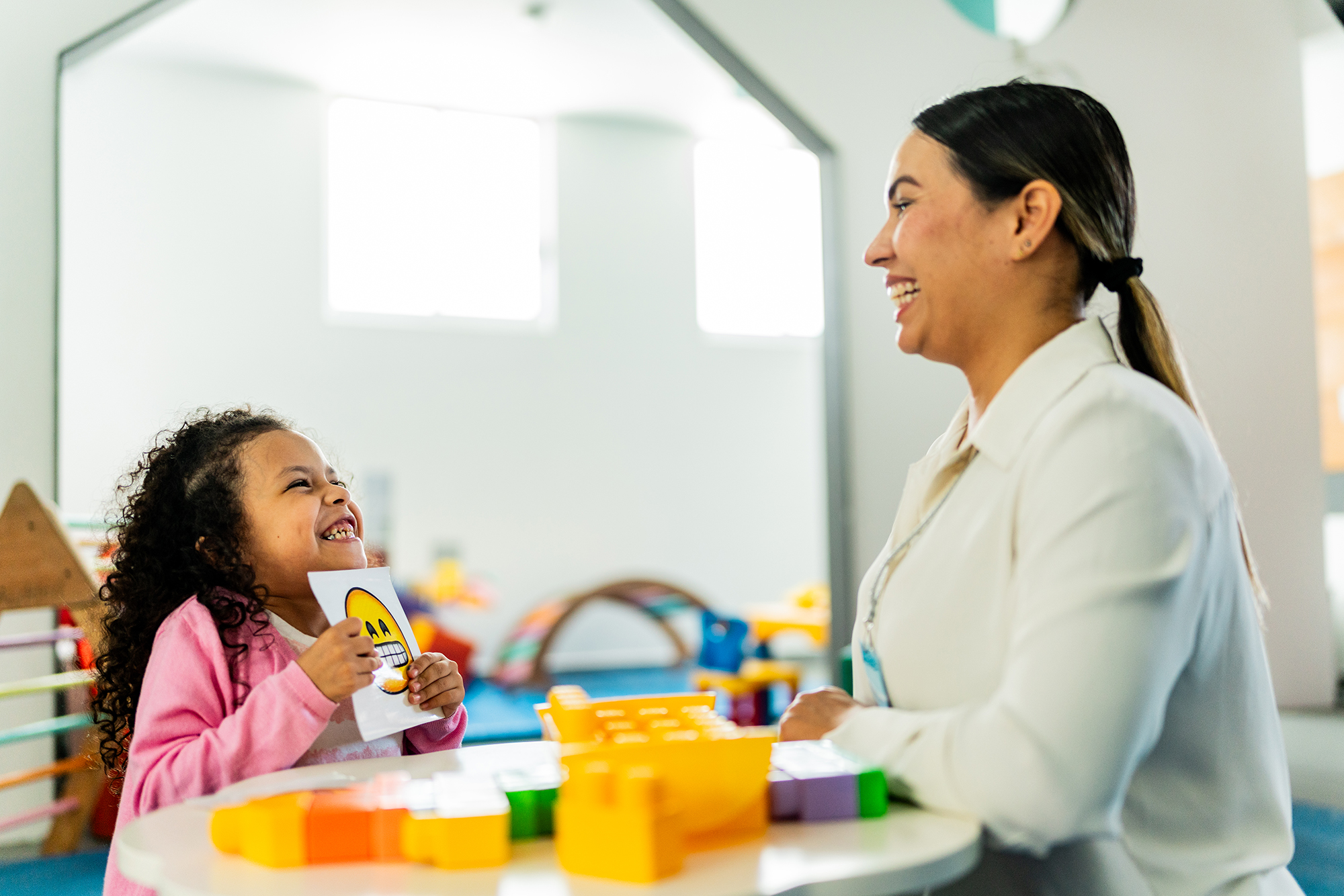 play therapist with child