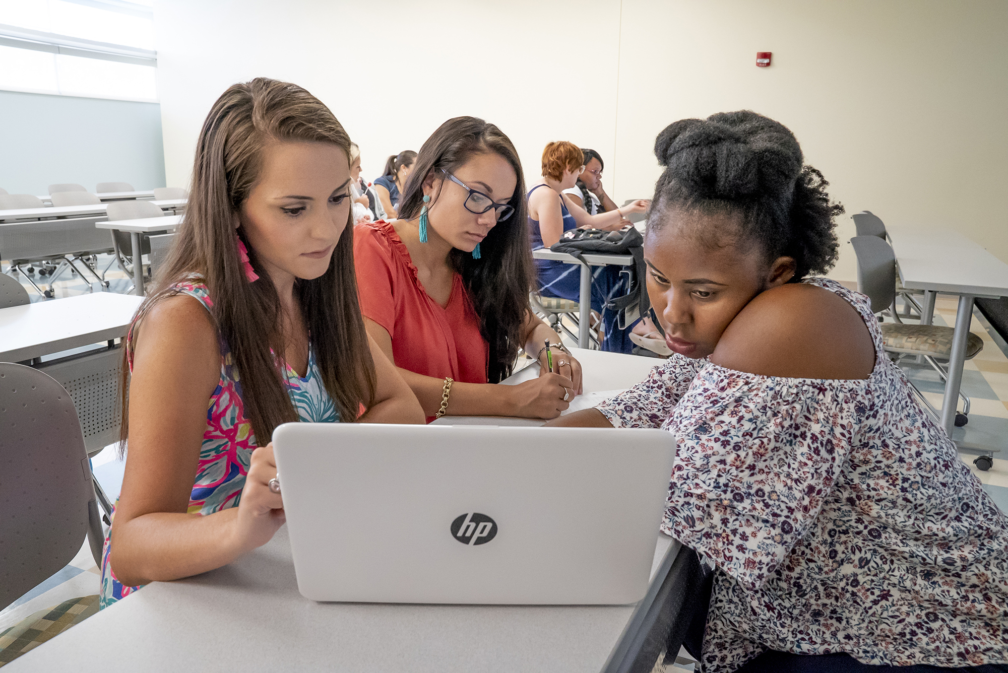 Students studying