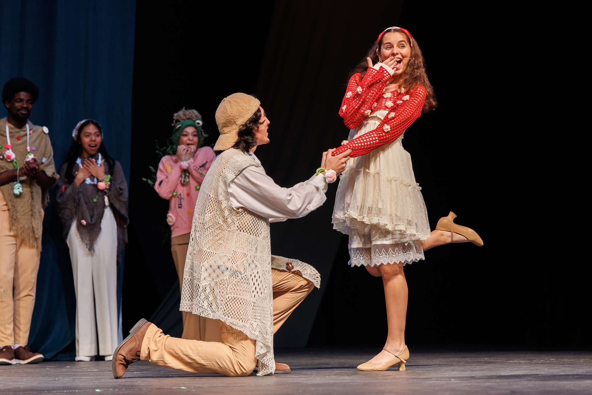 student performers on stage at UNCP